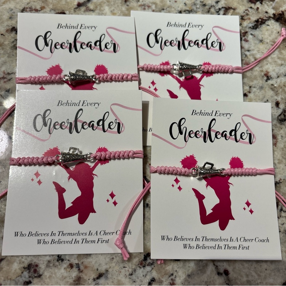 NWT Set of 4 Cheer Coach Bracelets - Year end ; Christmas;